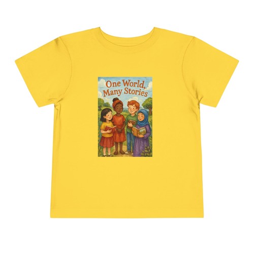 Toddler Short Sleeve Tee One World, Many Stories Design - Picture 26 of 65