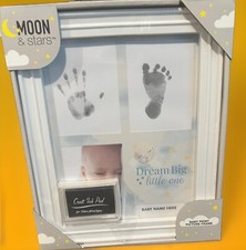 MOON  STARS Dream Big Little One Baby Hand  Foot Print Picture Frame
