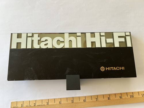 Letrero publicitario Hitachi vintage estéreo audiófilo música de alta fidelidad pantalla acrílica - Imagen 2 de 5