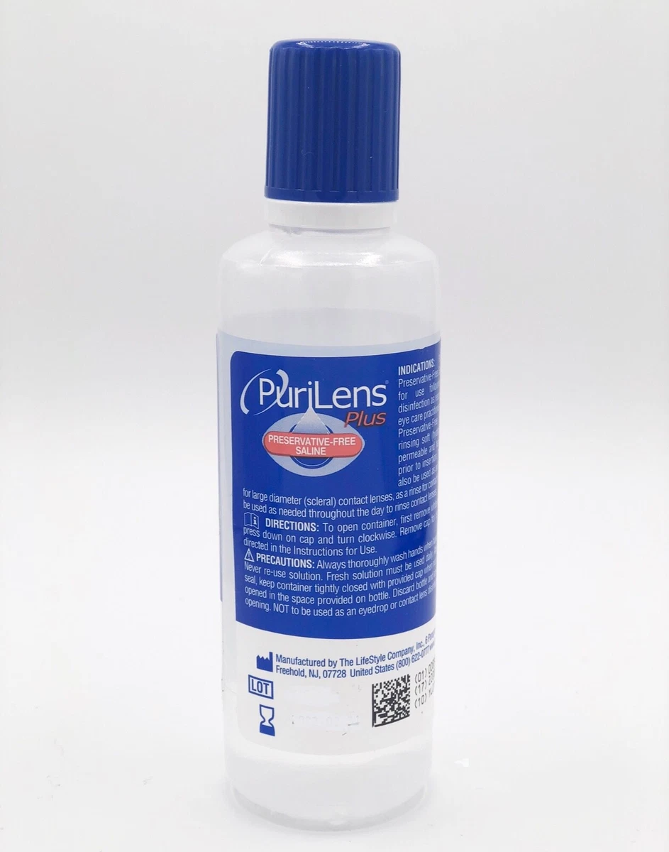 PuriLens Plus Preservative Free Saline 4 oz Bottle Unisol 4
