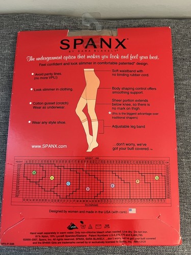 Spanx Footless Body Shaping Pantyhose Nude Plus Size G Shapewear New - Picture 7 of 8