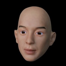 Realistic Silicone Face Masks Headwear Young Man Mask for Cosplay Halloween