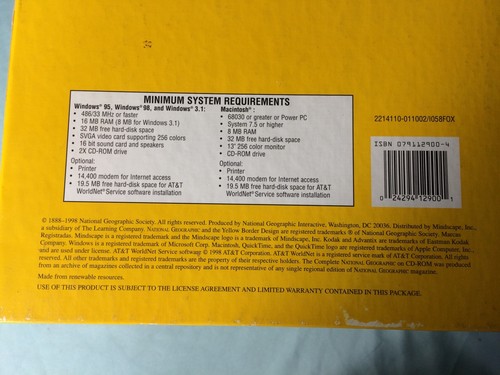 National Geographic 30 CD Set 108 Years 1888 - 1990s Win 7 - 10 DOES NOT Play - Picture 11 of 11