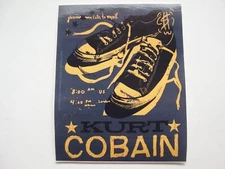 🎸 Nirvana Kurt Cobain Sneakers Sticker 🟠 2014 C&D Visionary Grunge Art 4x5”
