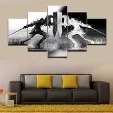 Legend Of Zelda Video Game Framed 5 Piece Canvas Abstract Wall Art Painting Wall