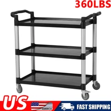 Rolling Tool Cart Storage Plastic 3-Shelves Utility Service Cart Heavy Duty New