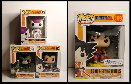 Funko Pop! Dragon Ball Z #12, #13, #109, #157 (Lot of 4 w/ 2 Exclusives) 
