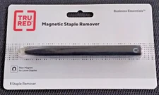 TRU RED Black Push Magnetic Staple Remover, Blade Style, Built-In Rear Magnet