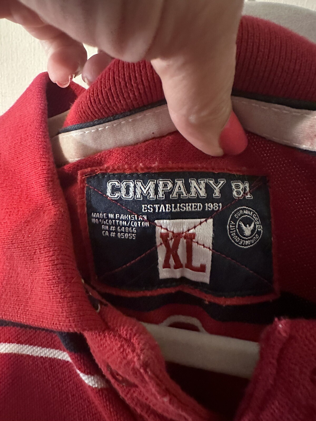 Company 81 Polo Y2K Shirt Men’s XL Red Striped Retro Hip Hop Golf Preppy Casual image 6