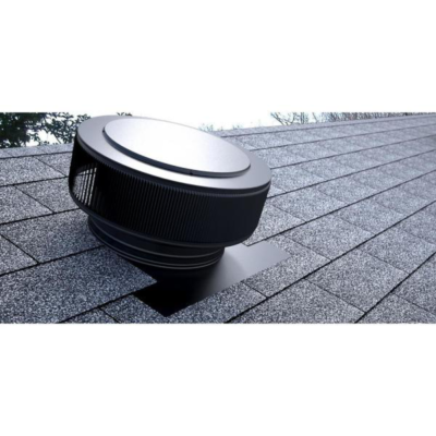 Active Ventilation Aluminum Roof Vent Wind Turbine 12 Inch Black