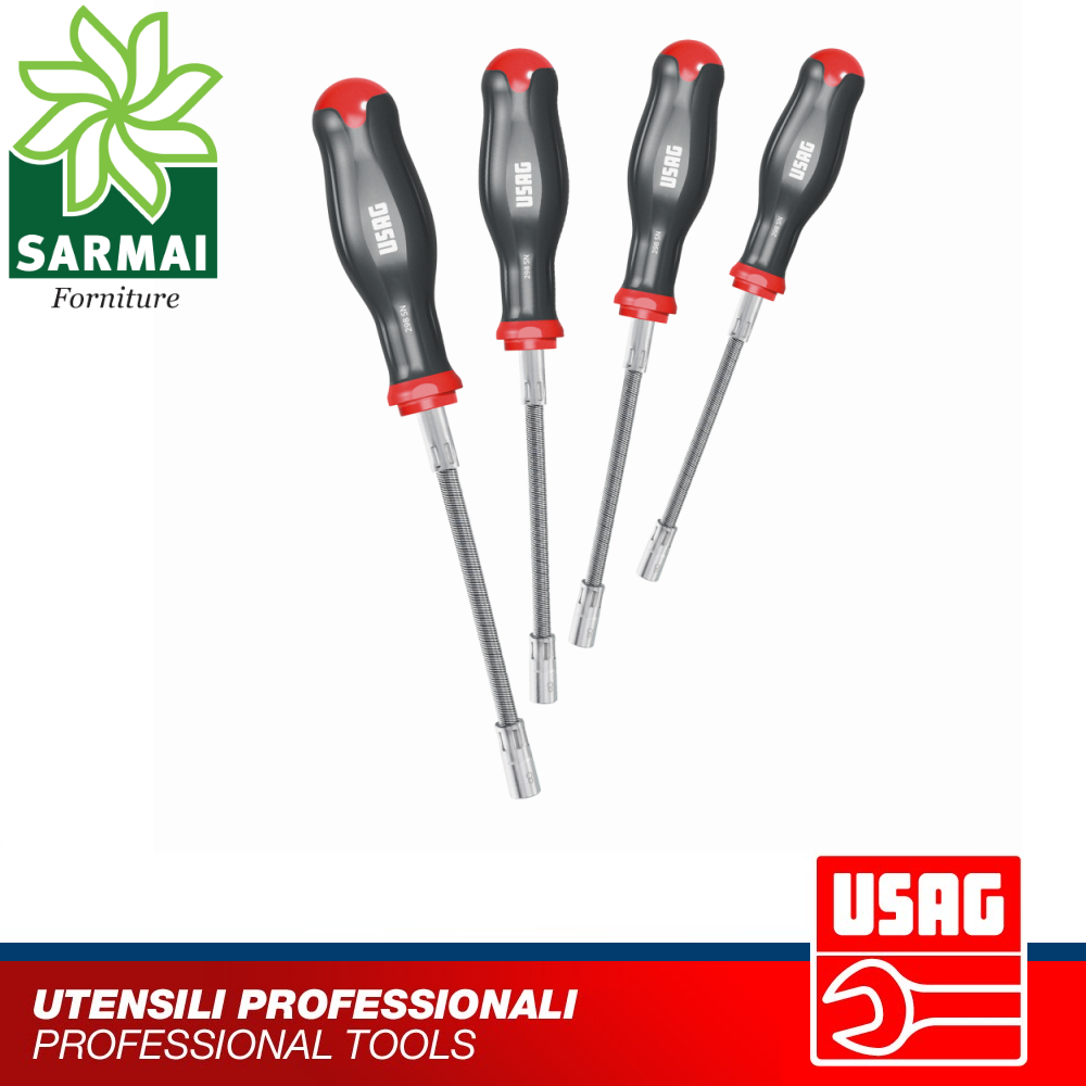 SERIE 4 GIRAVITI CHIAVE PER DADO VITE ESAGONALE FLESSIBILI USAG 298 SN/SE4