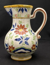 RARE ANTIQUE DUTCH NORA ROYAL ZUID HOLLAND GOUDA PITCHER 7", MARKED c/1920 g
