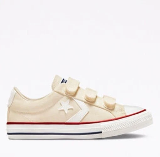 Converse Ctas Easy On Star Player 3V Bue Junior UK 1 Egret A01610C Nuovo con scatola vintage