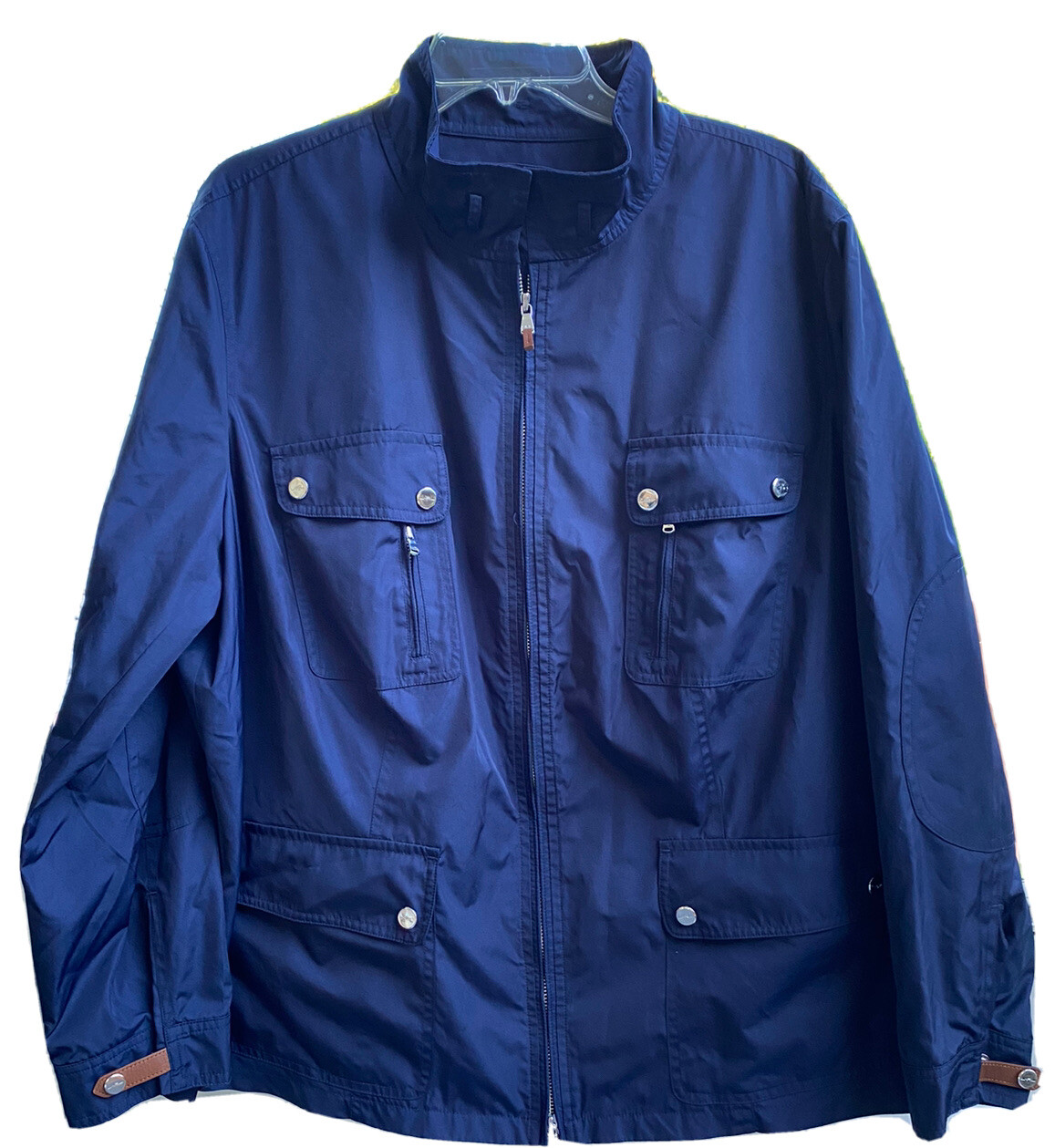 Lauren Ralph Lauren Woman’s Utility Jacket Navy Leath… Gem