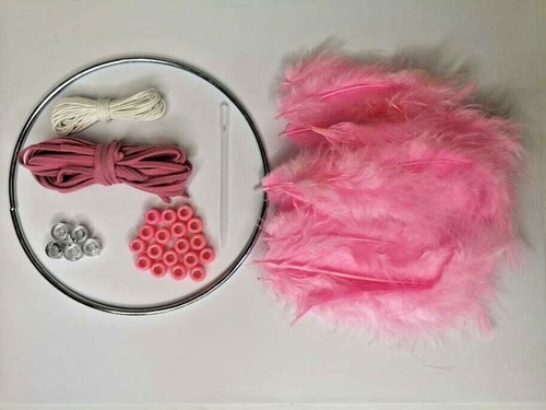Dream Catcher Kit DIY Arts and Crafts Create Make Your Own Feather Wall Hanging - 第 3/6 張圖片