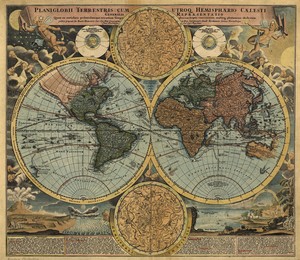 Old Map Of The World J B Homann 1716 Ebay Old Map Of The World J B Homann 1716 Ebay