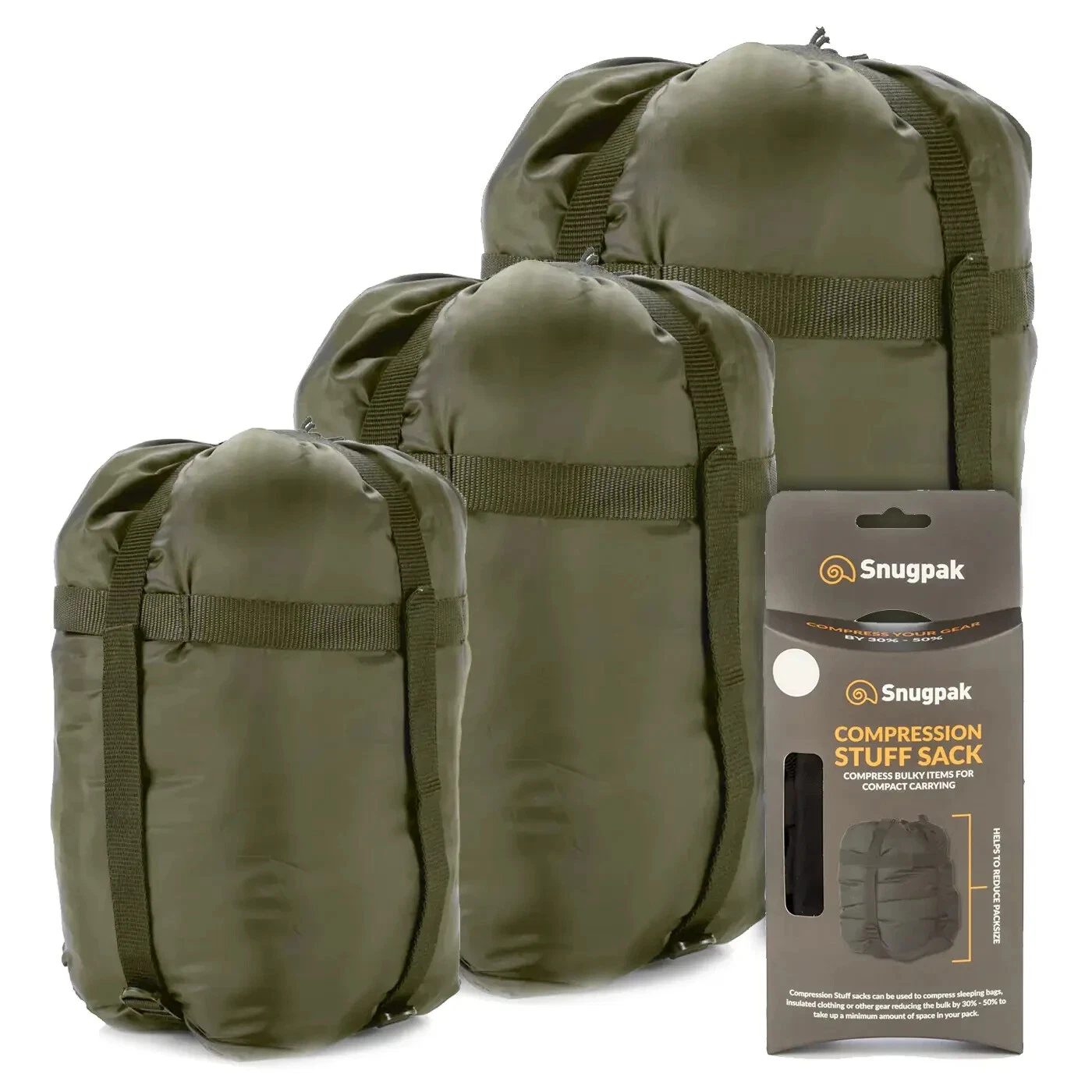 Snugpak Compression Sack Sleeping Bag Stuff Bag with Straps Military Camping
Opens in a new window o