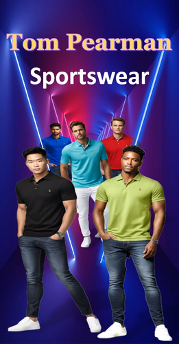 Men's Polo Shirt, Black, Aqua Blue, Royal Blue, Coral Red, Avocado Green - Video 1 of 1