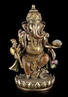 Buddha Figur - Ganesha Stehend Ratte - Dekofigur Hinduismus Hindu - Veronese