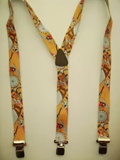 Men's Y Style Suspenders CR#1 with 2 Pins Clip, Belt Loop Snaps, USA Made