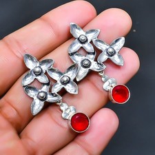 Mozambique Garnet 925 Sterling Silver Jewelry Tops Earring Stnd. B472