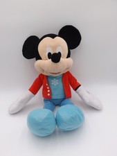 Disney Mickey Mouse Winter Holiday Snowflake 2017 Collection Blue/Red Plush Toy