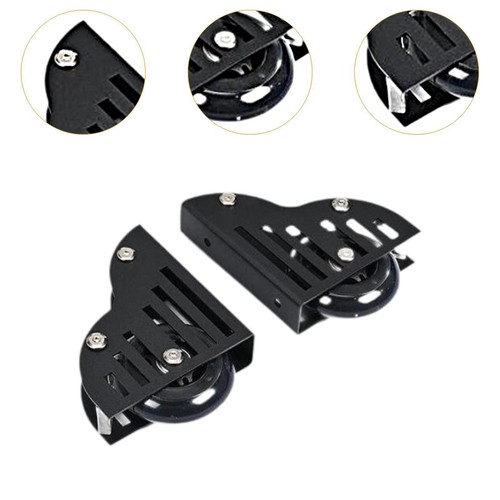 2 Pieces Rolling Ladder Hardware Stable Heavy Duty for Library Cabinets Home - Picture 6 of 6