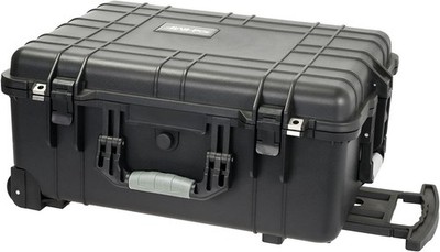 HMF Outdoor-Trolley Fotokoffer mit Rasterschaumstoff Schwarz  58,5 x 45 x 27,5cm