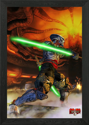 Tekken 3 Yoshimitsu gerahmtes Wandbild Poster Leinwanddruck Bild