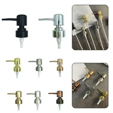 Round Head ABS Lotion Pump Head 28 Thread Bath Bottle Press Nozzle Set With Tube