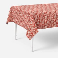 84"x60" Ditsy Floral Tablecloth Red