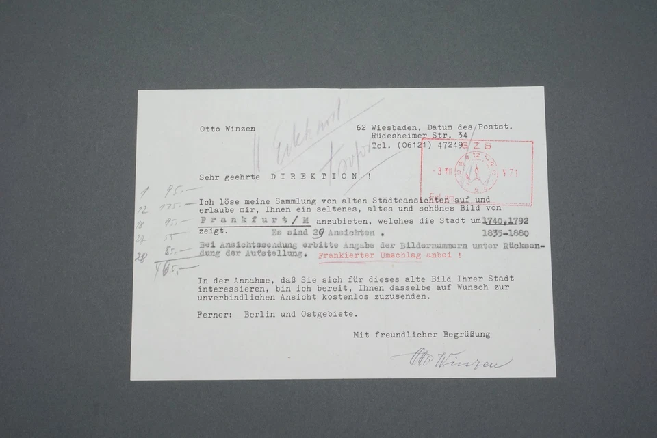 View Frankfurt A.M. EN año 1552 después de grabado en madera por Conrad Faber 1.96Z Foto 3 de 4