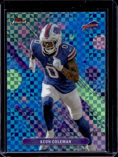 2025 Topps Finest Keon Coleman Blue X-Fractor #/99 Bills