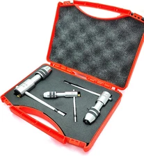 Buyohlic Set of 3 Reversible Ratchet Adjustable Tap Wrench with Plastic Case