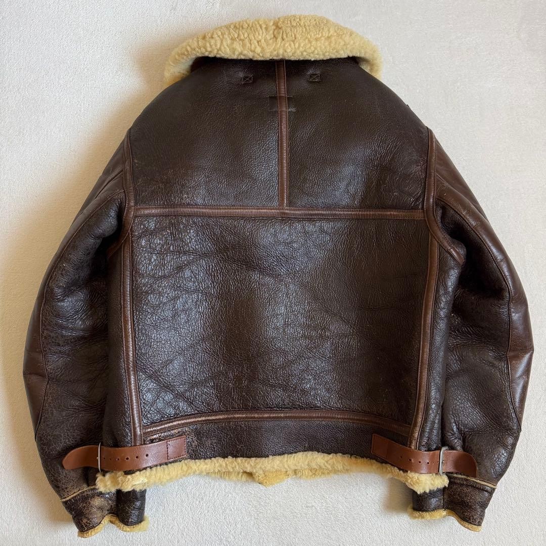 Buzz Rickson's B-Flight Sheepskin Jacket Brown 40… - image 10