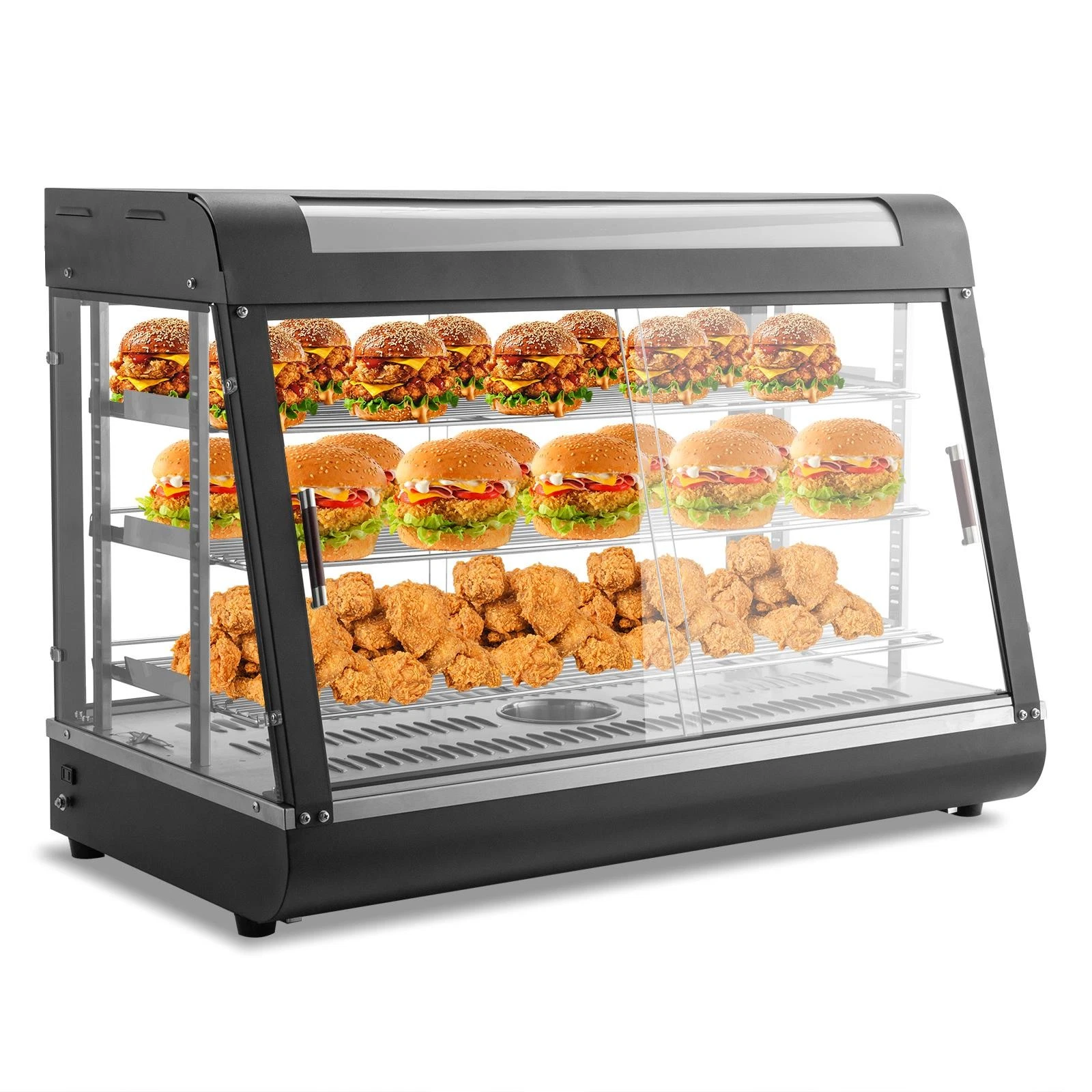 3-Tier 35" Commercial Food Warmer Display Countertop Pizza Cabinet 1500W ROVSUN Review