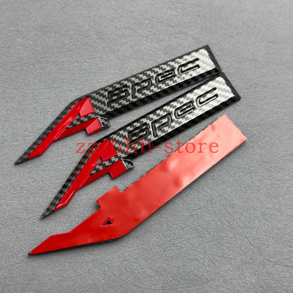 3x For Acura A Spec Aspec Sport Car Emblem Badge Sticker Replace Carbon Fiber - Imagem 4 de 4