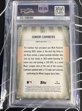2024 Topps Junior Caminero Homefield Advantage #HFA31 Tampa Bay Rookie RC PSA 10