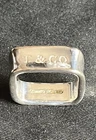 Vintage Tiffany & Co. Sterling Silver .925 Square 1837 Band Ring Size 8