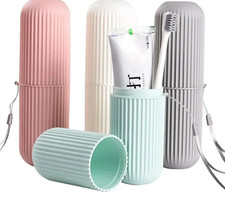 Portable Toothbrush Holder Cup Travel Toothpaste Storage Case Bathroom Organizer