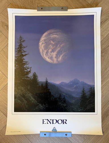 1986 STAR TOURS - ENDOR poster - 18" x 24" - original Star Wars vintage