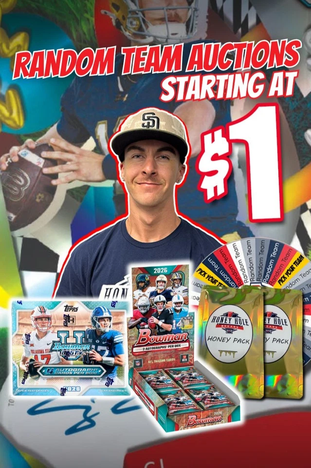 FOOTBALL BREAKS, 26 Bowman Best University & Honey Packs at $1!