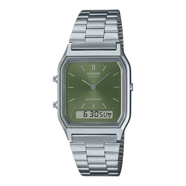 Casio Uhr Retro Armbanduhr AQ-230A-3AMQYES, Analog/Digital, Neu-image