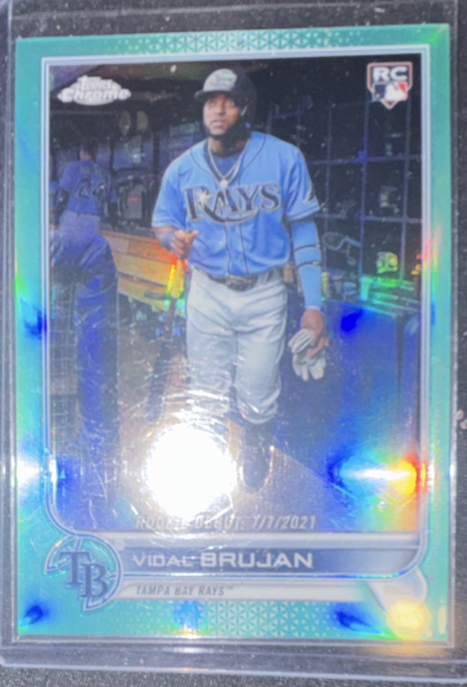 2022 Topps Chrome Vidal Brujan #134 Purple Refractor Rookie Tampa Bay Rays /250