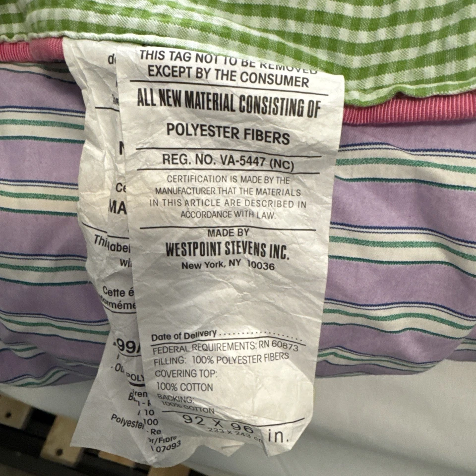 Lauren Ralph Lauren Reversible Comforter Full/Queen Green Gingham Watermill - Image 3 of 4