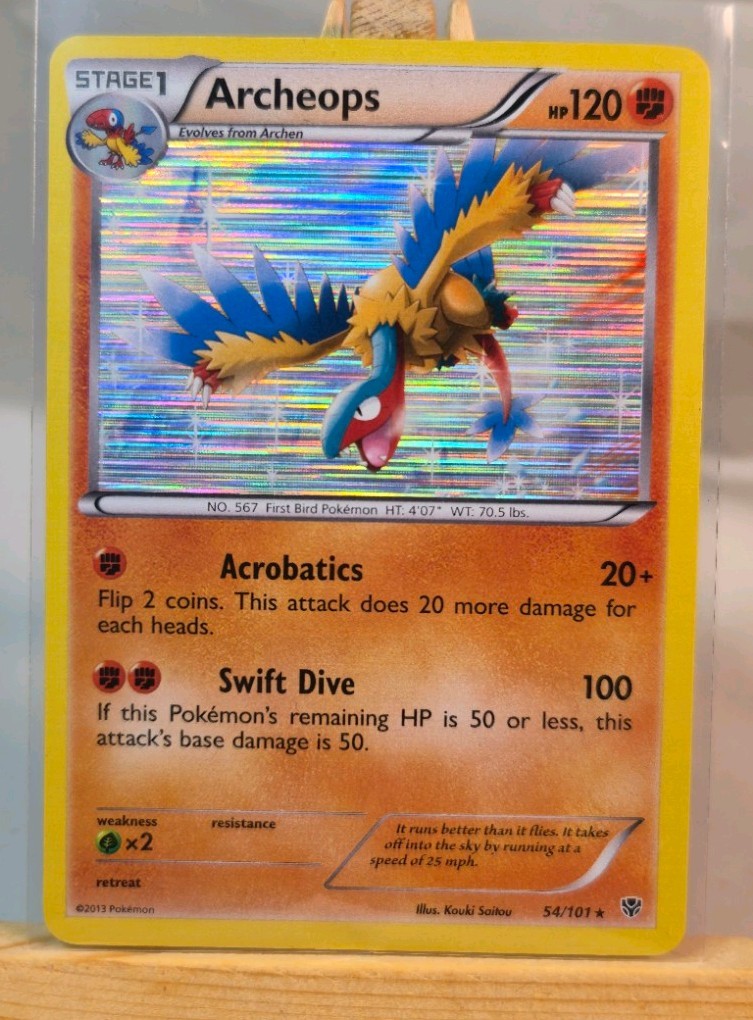 ARCHEOPS HOLO 54/101 PLASMA BLAST N/M POKEMON ENGLISH VINTAGE