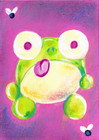 ACEO Original Silly Frog on Paper 2.5 x 3.5 by Patricia Esmenda — photo 2