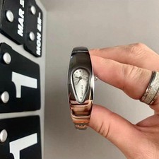 Orologio Quadrato Acciaio Senza Tempo Argento Y2K Archivio Bracciale Integrato