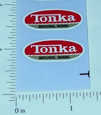 Pair 1962 to 1969 Tonka Oval Logo Stickers TK-001D