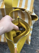 Borsa Hermès - Tessuto a righe giallo/beige